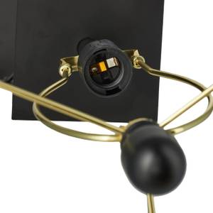 Stehlampe mit Regal in Schwarz Schwarz - Metall - Kunststoff - Textil - 40 x 149 x 40 cm
