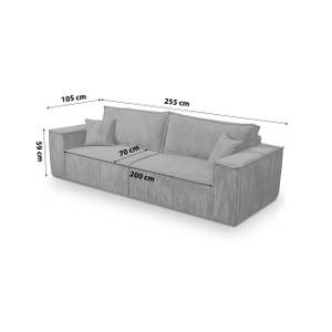 Schlafsofa Sofa Bento Grau