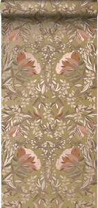 Tapete Blumenmuster im Jugendstil 7373 Gold - 53 x 1005 x 1005 cm