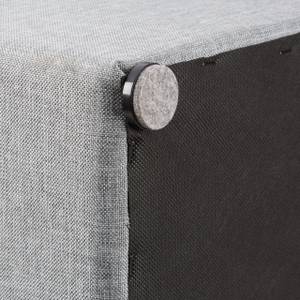 Sitztruhe mit Stauraum Grau - Holzwerkstoff - Kunststoff - Textil - 78 x 43 x 40 cm