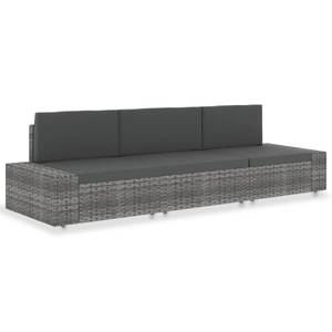 Gartensofa Grau - Metall - Textil - 66 x 52 x 59 cm