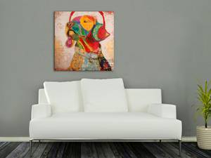 Drucken Labrador Pop Art Textil - 80 x 80 x 4 cm