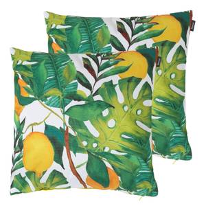 Tropical Outdoor-Kissen, 2er pack Gelb - Kunststoff - 43 x 11 x 11 cm