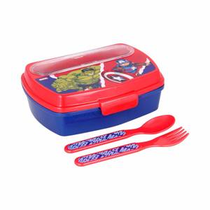 Lunchset Avengers Comic Heroes 3er Set Blau - Rot - Kunststoff - 1 x 1 x 1 cm