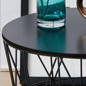 2 tables basses gigognes métal noir Linn Noir - Métal - 50 x 45 x 50 cm