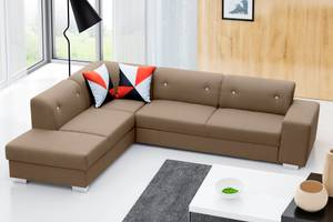 Ecksofa DIDO Beige - Ecke davorstehend links