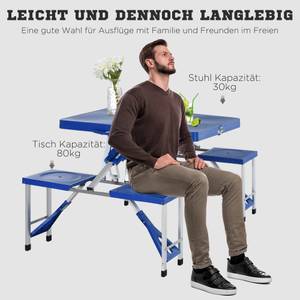 Campingtisch 01-0009 Blau - Metall - 84 x 66 x 135 cm