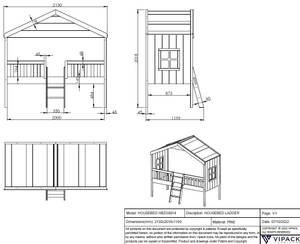 Lit cabane HOUSEBED HB005 Blanc