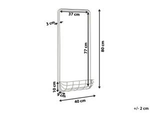 Miroir MACON Doré - Métal - 40 x 80 x 9 cm