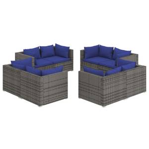 Garten-Lounge-Set (8-teilig) 3013631-8 Blau - Dunkelblau - Grau