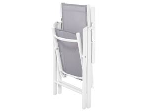 Chaise de jardin CATANIA Gris - Gris lumineux - Blanc