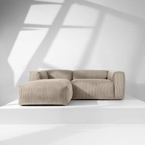 Ecksofa BUFFO 4-Sitzer Beige - Breite: 237 cm - Armlehne beidseitig montierbar - Ecke davorstehend links - Ottomane davorstehend links