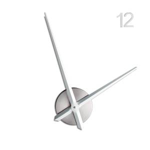 Wanduhr DIY Silber - Metall - Kunststoff - 110 x 110 x 4 cm