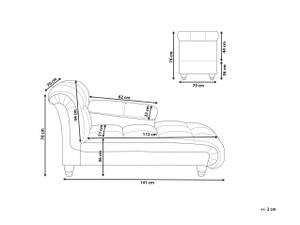 Chaiselongue LORMONT Armlehne davorstehend rechts - Ecke davorstehend links