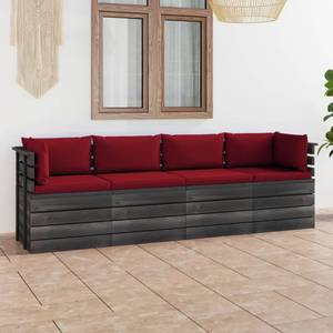 Gartensitzgruppe K5450(4-Sitzer) Rot - Massivholz - 72 x 65 x 60 cm