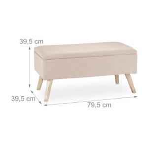 Banc rembourré avec espace de rangement Beige - Marron clair