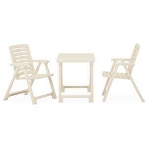 Bistro-Set (3-teilig) 315833 Weiß - Kunststoff - 56 x 63 x 81 cm