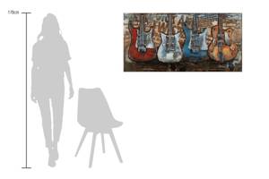 Metallbild Rock the Beat Metall - 100 x 50 x 4 cm