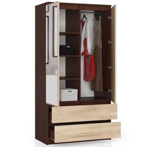 Kleiderschrank S90 2T 2S CLP Eiche Sonoma Dekor - Wenge Dekor