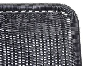 2x Poly-Rattan Stuhl F90 Schwarz - Metall - Polyrattan - 46 x 92 x 43 cm