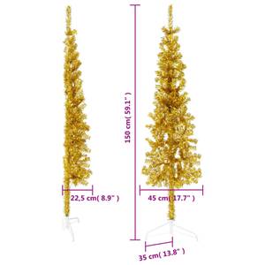 Demi-sapin de Noël artificiel 3013738 Doré - 45 x 150 x 45 cm