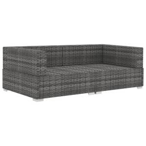 Ecksofas mit Auflagen 2er Set V413 Grau - Naturfaser - 70 x 54 x 70 cm