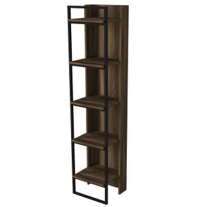 Bücherregal Kelvin mit Metallfüße Braun - Holzwerkstoff - 64 x 180 x 35 cm