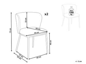 Chaise de salle à manger MINA Noir - Vert foncé - Vert