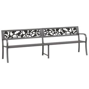 Gartenbank 3005095-2 Grau - Metall - Kunststoff - 246 x 77 x 246 cm