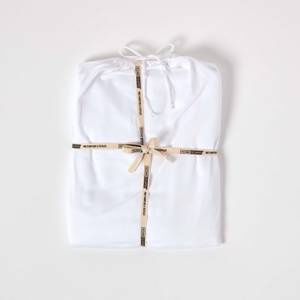 Bettlaken ohne Gummizug Bio Baumwolle Weiß - 230 x 255 cm