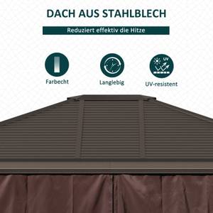 Gartenpavillon 84C-040 Braun - Metall - 11126 x 262 x 300 cm