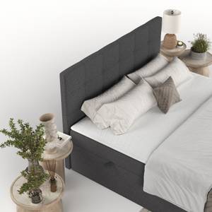 Boxspringbett Lean mit Bettkasten Anthrazit - Breite: 180 cm