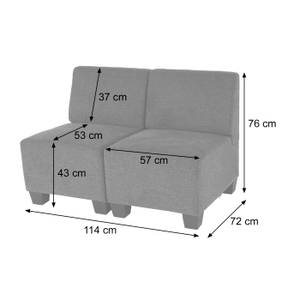 Modular 2-Sitzer Sofa Moncalieri Anthrazit