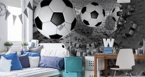 Papier Peint TUNNEL Football Puzzle 3D 135 x 90 x 90 cm