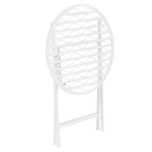 Set de Bistrot Biella pour Jardin Métal Blanc