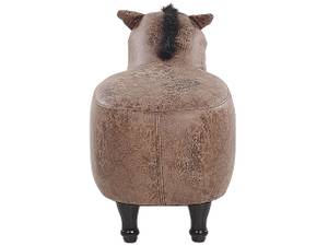 Pouf animal HORSE Marron - Marron clair - Chêne foncé