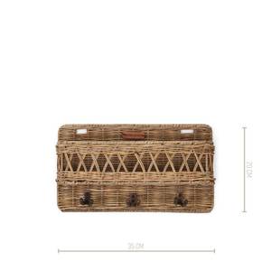 Schlüsselbox Rustic Rattan Hold My Keys Braun - Rattan - Holzart/Dekor - 10 x 20 x 35 cm