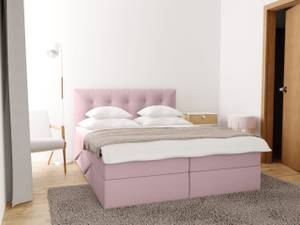 Boxspringbett Doppelbett Breno Pink - Breite: 180 cm