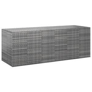 Kissenbox Grau - Metall - Polyrattan - 291 x 104 x 291 cm