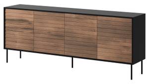 Sideboard Cortina Schwarz - Walnuss