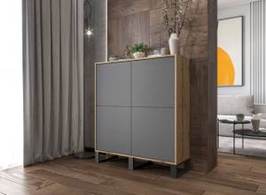 Highboard APOLLO Graphit - Eiche Wotan Dekor