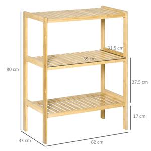 Badregal 838-204 Braun - Bambus - 33 x 80 x 62 cm