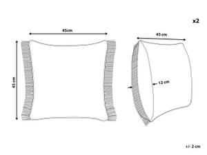Kissen 2er Set LONAR Beige - Textil - 45 x 12 x 45 cm