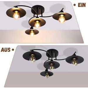 LED Deckenleuchte Quirin Schwarz - Metall - 57 x 19 x 61 cm