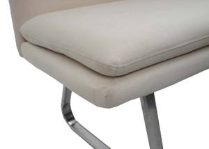 Sitzbank H70 Silber - Weiß - Textil - 160 x 90 x 58 cm