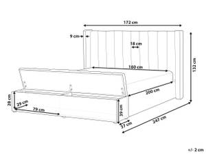 Doppelbett NOYERS Beige - Breite: 190 cm