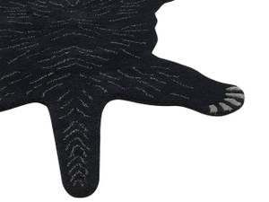 Tapis enfant BAGHEERA Noir - Gris - Fourrure véritable - 100 x 1 x 160 cm