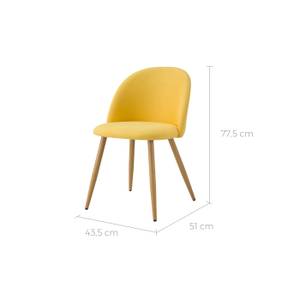 Chaise Cozy (Lot de 2) Jaune