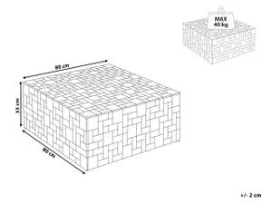 Couchtisch GAMBO Braun - Massivholz - 80 x 33 x 80 cm