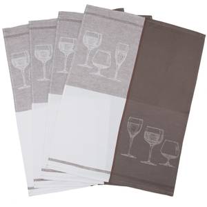 Geschirrtücher 00000016 4er-Set Braun - Textil - 50 x 1 x 70 cm